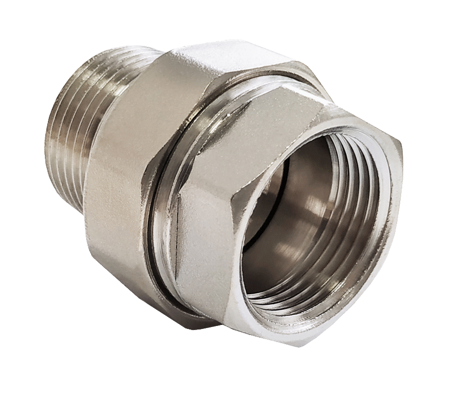 Соединитель латунь никель американка Ду 20 (3/4") прямой ВР/НР Valfex VF.340.N.034 арт.1215050