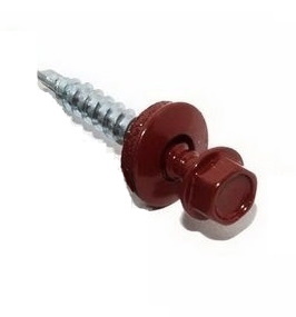 Саморез кровельный 4.8x29 RAL 3011 по дереву (4 000шт) арт.1185868