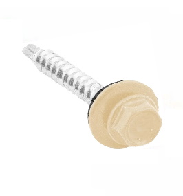 Саморез кровельный 4.8x35 RAL 1014 по дереву (3 000шт) арт.1185802