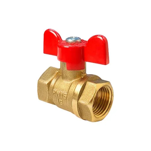 Кран шаровой латунь 11Б27фт1М Ду15 Ру40 ВР бабочка VALFEX VF.217.LB1.012.N/P59 арт.1277894