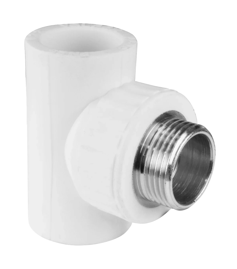 Тройник PP-R комбинированный белый НР Дн 20х1/2" VALFEX 10128020 арт.1217529