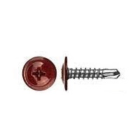 Саморез с прессшайбой 4.2x16 RAL 9003 со сверлом (15кг) арт.1242643