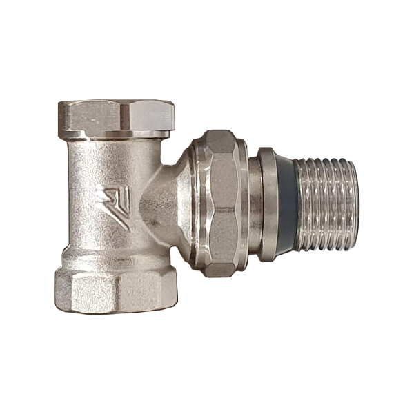 Клапан запорный радиаторный угловой с уплотнительным кольцом 1/2 MC THERMA Q арт.1250240 15 Ру16