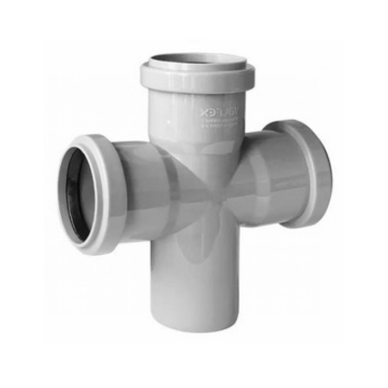 Крестовина PP-H 1-плоскостная серая Дн 50х50х50х87гр б/нап в/к VALFEX 27205050 арт.1217157