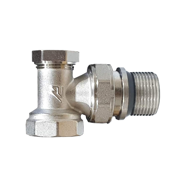 Клапан запорный радиаторный угловой с уплотнительным кольцом 3/4 MC THERMA Q арт.1250242 20 Ру16